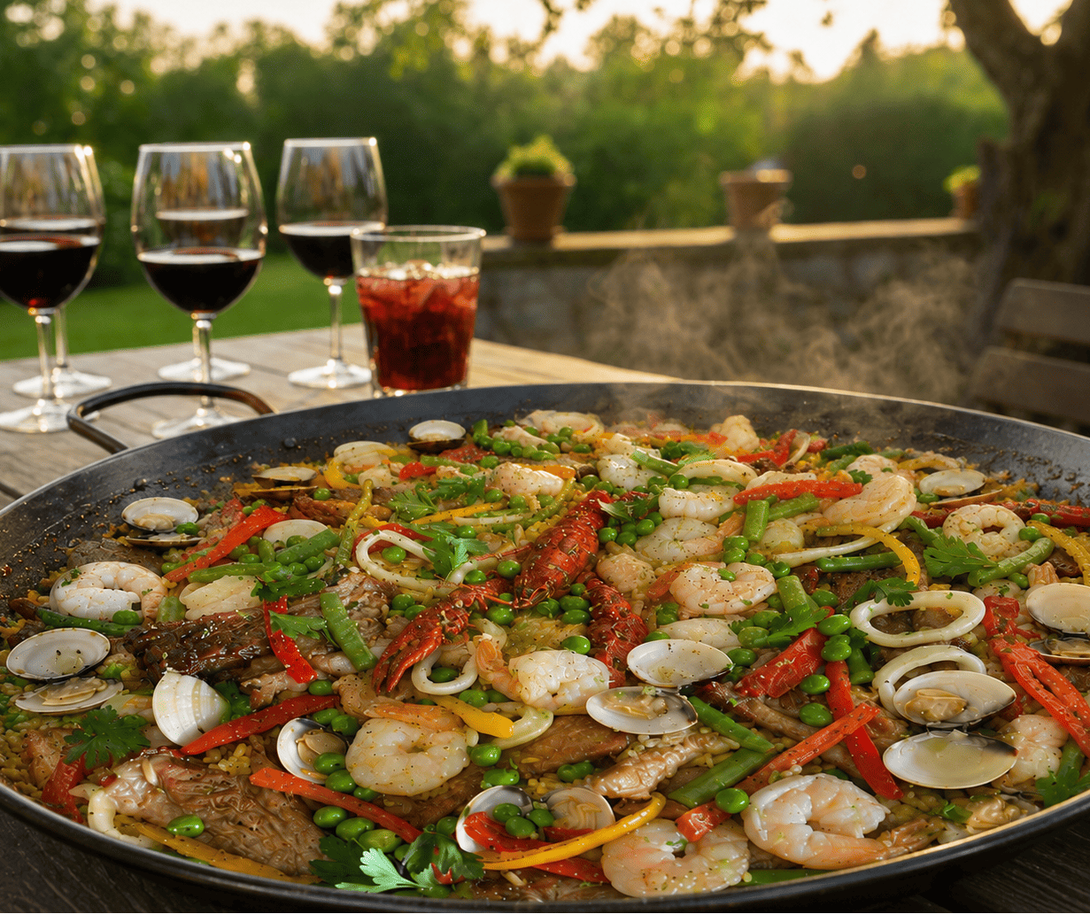 Paella mixta gourmet con mariscos frescos y carnes premium para   domicilios en Bogotá y sabana norte - ZeQueda Paellas.