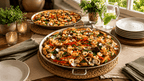 Dos paelleras de Paella Mixta para 40 personas con combinación de mariscos y carnes seleccionadas de ZeQueda Paellas.
