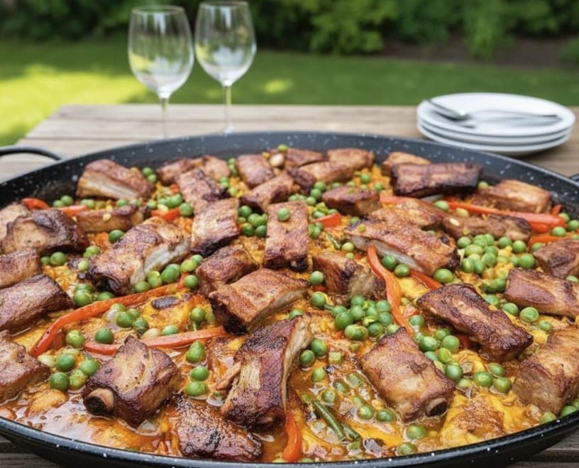 Paella de Carnes Ahumadas artesanal a domicilio en Bogotá y Chía - ZeQueda Paellas