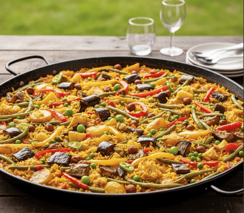 Paella del Huerto Vegetariana a domicilio en Bogotá y Chía - ZeQueda Paellas