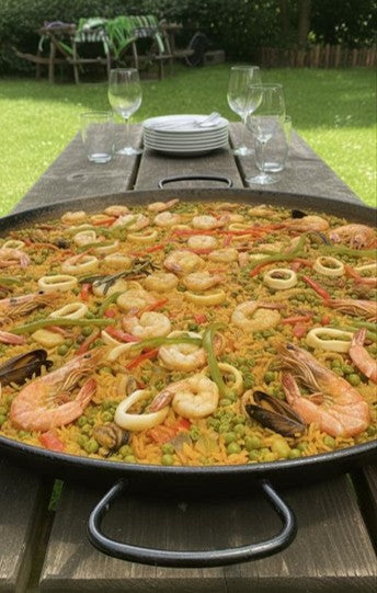 Paella Marinera (Mariscos frescos) $45.000  Cada Plato (Pedido Mínimo 6) Ver tamaños →