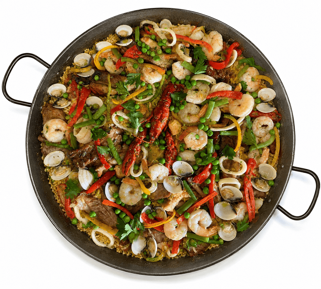 Paella Mixta premium para celebraciones y reuniones familiares a domicilio en Chía y Bogotá.